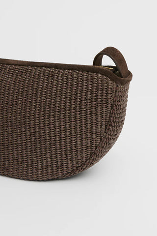 Moon Sling in Ebony Raffia