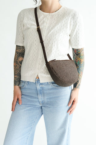 Moon Sling in Ebony Raffia