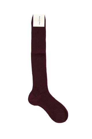 Knee High Socks in Bordeaux