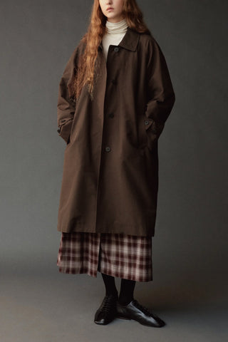 Single Breasted Trench Coat in Brown