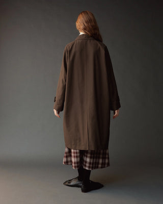 Single Breasted Trench Coat in Brown