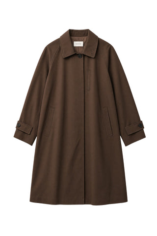 Single Breasted Trench Coat in Brown