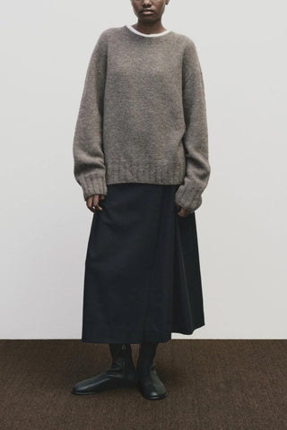Alpaca Blend Sweater in Gray