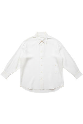 Semi Sheer Shirt in White