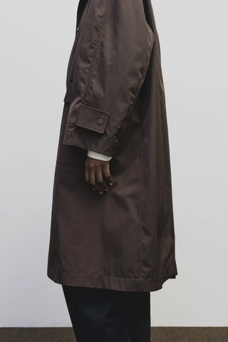 Oversized Trench in Burgundy