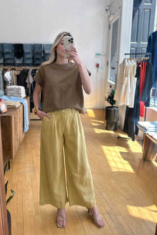 The Pouty Prep Ankle in Misted Yellow