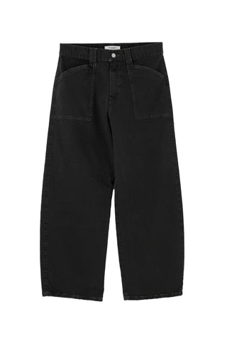 Gusset Cargo Pant in Light Black