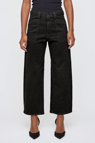 Gusset Cargo Pant in Light Black