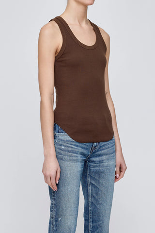 2 Face Tank in Brown