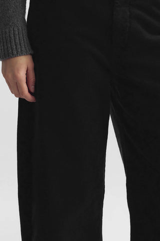 Corduroy Tribeca Pant in Jet Black