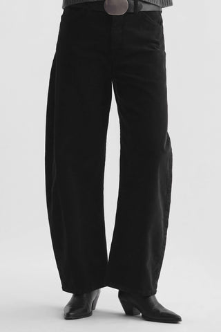 Corduroy Tribeca Pant in Jet Black