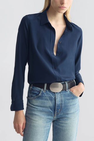 Gaia Slim Shirt in Marine Blue