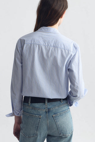 Raphael Classic Shirt in Ciel Stripes