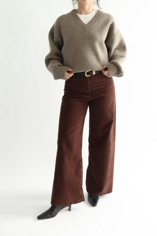 Corduroy Megan Pant in Mahogany