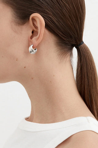 Small Mega Hoops in Silver