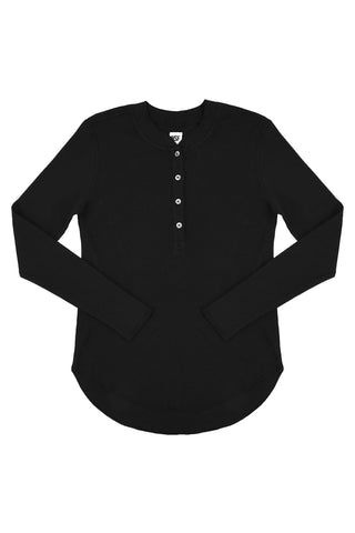 Hal Rib Henley in Black