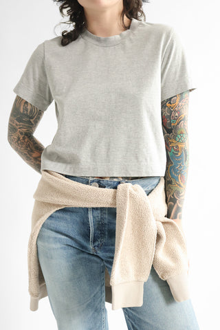 Cher Cotton Tee in Heather Grey