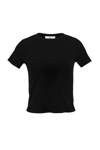 Katz Ribbed T-Shirt in True Black