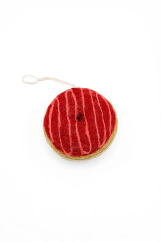 Donut Ornament - Raspberry Glaze