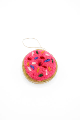 Donut Ornament - Strawberry Glaze