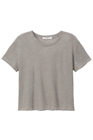 Striped Harley Boxy Crew in Ivory/Black