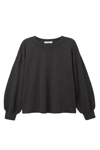 Zayne French Terry Long Sleeve in Vintage Black