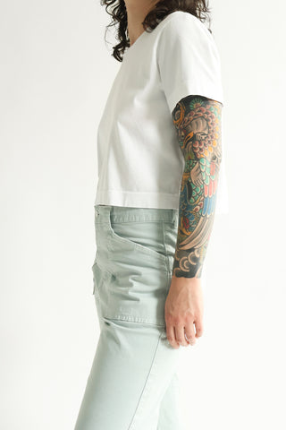 Cher Cotton Tee in White