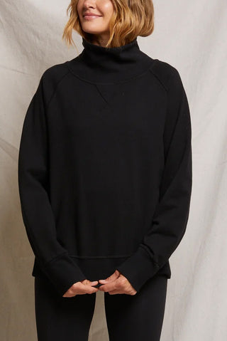 Faris Oversized Turtleneck in True Black