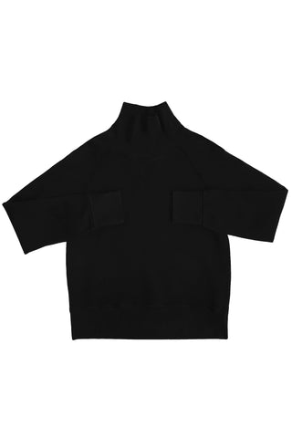 Faris Oversized Turtleneck in True Black