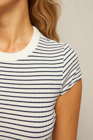 Jude Baby Tee in Navy Stripe