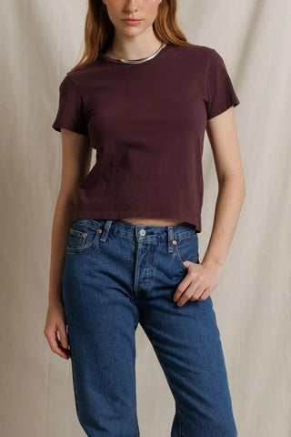Lisa Slim Crew in Cherry Lacquer