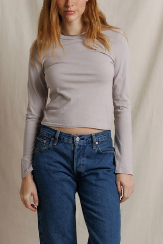 Jamie Long Sleeve in Cloud Gray
