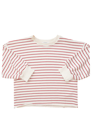Niall Pullover in Red/Natural Stripe