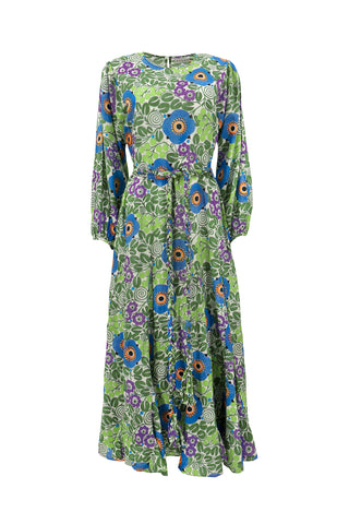 Violet Dress in Wisteria Aura Blossom