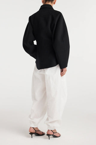 Double-Faced Sculptural Jacket in Black