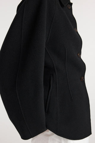 Double-Faced Sculptural Jacket in Black