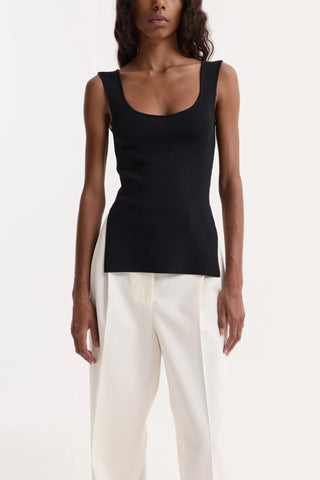 Knitted Bustier Top in Black