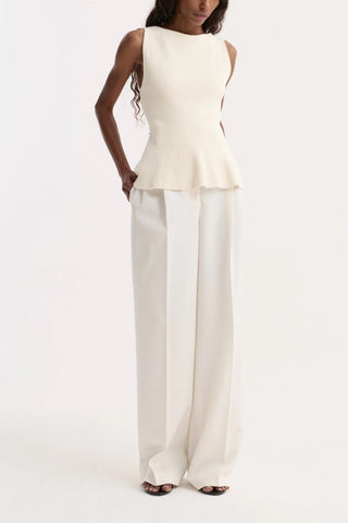 Sculptural Knitted Top in Cream