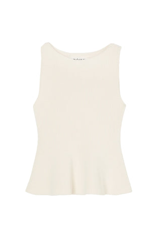 Sculptural Knitted Top in Cream