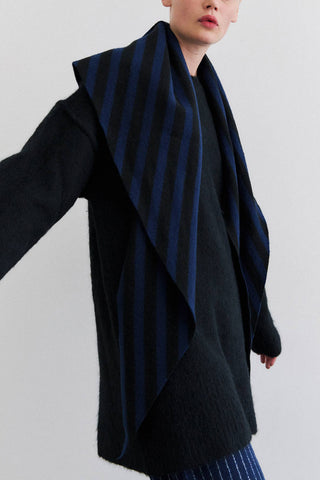 Danpen Scarf in Midnight Blue/Black