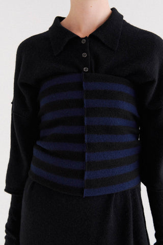 Danpen Scarf in Midnight Blue/Black