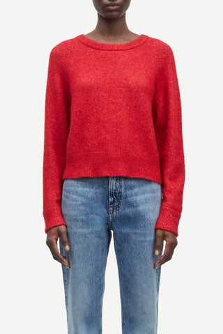 Nor Short Sweater in Scarlet Sage