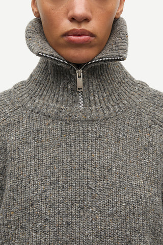 Saamandy Turtleneck in Lead Gray Melange