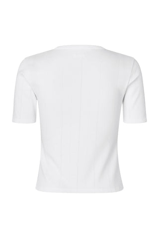 Sajuni Short Sleeve Cardigan in White