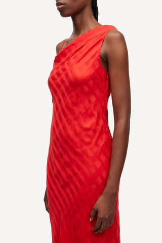 Samarina Dress in Flame Scarlet