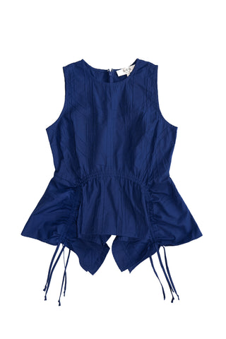 Camden Poplin Tank in Blueberry