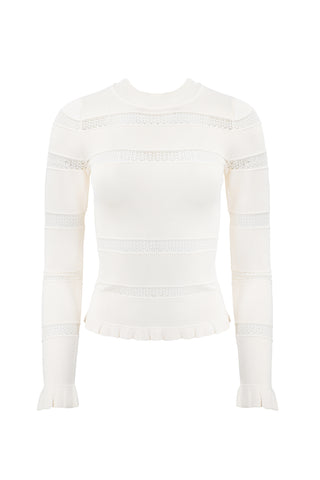 Devon Knit Top in Cream