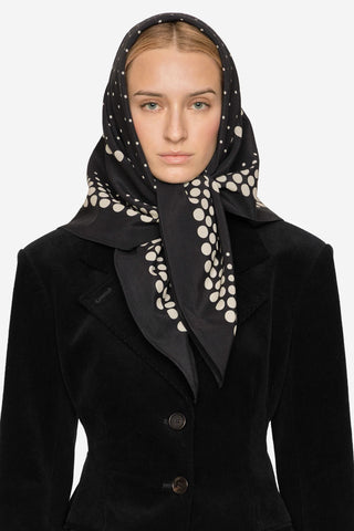 Elly Scarf in Black Polkadot
