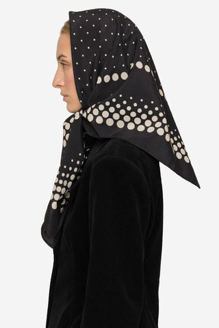 Elly Scarf in Black Polkadot