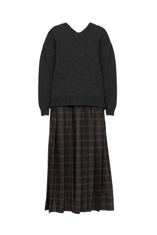 Monroe Wool Plaid Sweater Dress in Multi